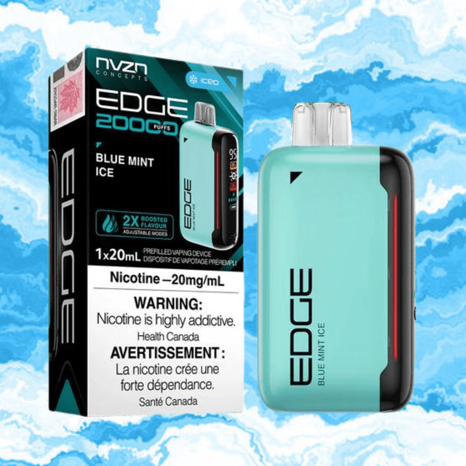 NVZN Edge 20K Disposable Vape-Blue Mint Ice 20000 Pufs / 20mg Winkler Vape SuperStore and Bong Shop Manitoba Canada