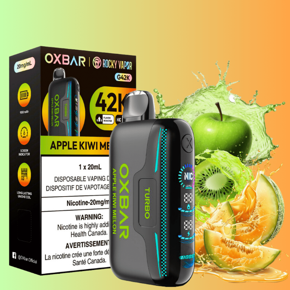 Oxbar G42k Disposable Vape-Apple Kiwi Melon Winkler Vape SuperStore and Bong Shop Manitoba Canada