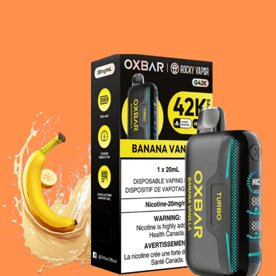 Oxbar G42k Disposable Vape-Banana Vanilla Winkler Vape SuperStore and Bong Shop Manitoba Canada