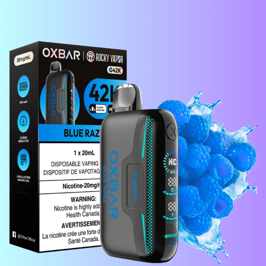 Oxbar G42k Disposable Vape-Blue Razz Winkler Vape SuperStore and Bong Shop Manitoba Canada