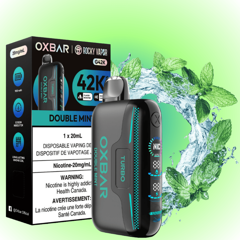 Oxbar G42k Disposable Vape-Double Mint Winkler Vape SuperStore and Bong Shop Manitoba Canada