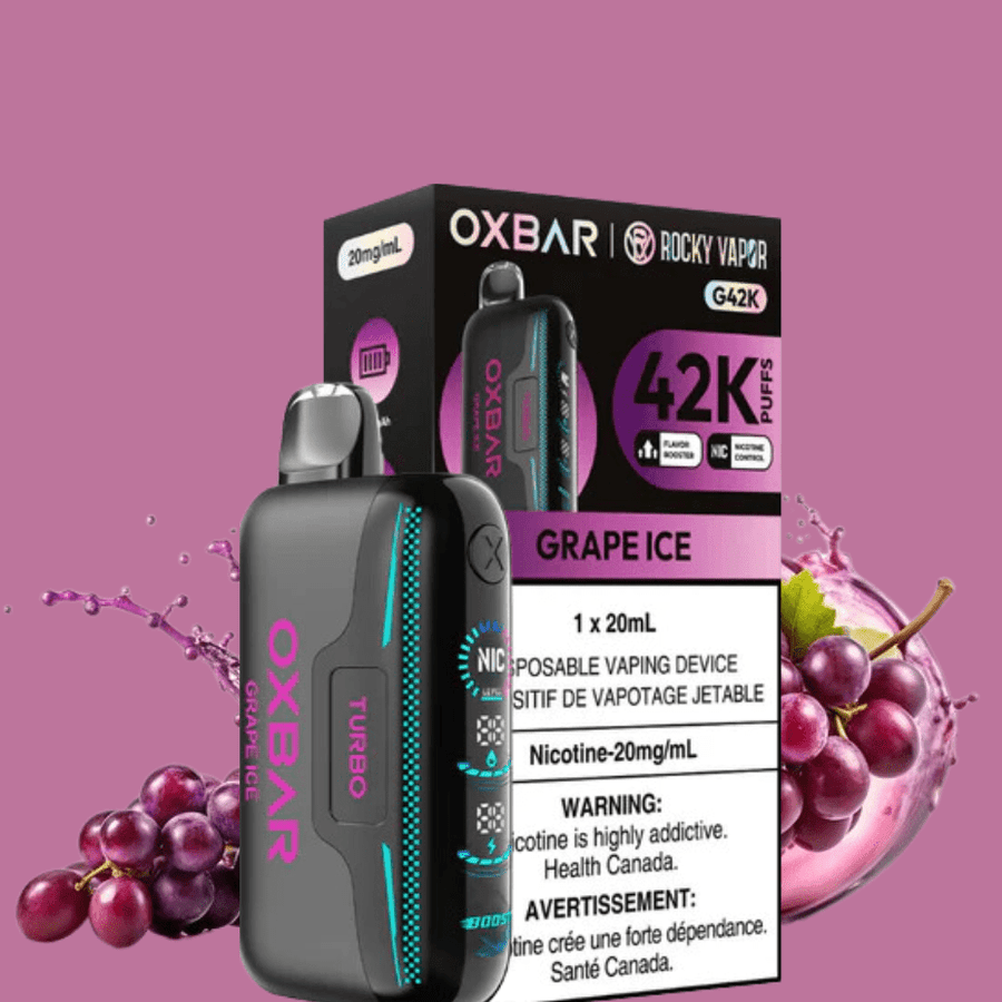 Oxbar G42k Disposable Vape-Grape Ice Winkler Vape SuperStore and Bong Shop Manitoba Canada