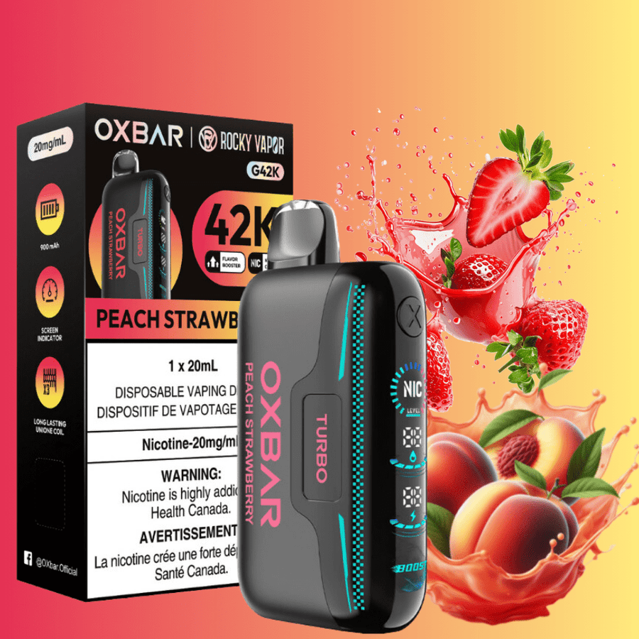 Oxbar G42k Disposable Vape-Peach Strawberry Winkler Vape SuperStore and Bong Shop Manitoba Canada