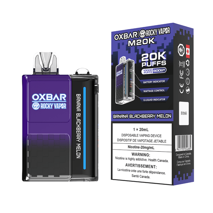 OXBAR M20K Disposable Vape - Banana Berry Melon 20mg / 20000 Puffs Winkler Vape SuperStore and Bong Shop Manitoba Canada