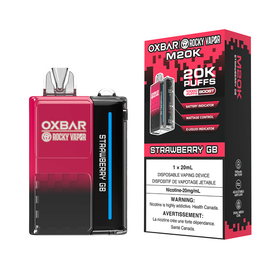 OXBAR M20K Disposable Vape - Strawberry GB 20mg / 20000 Puffs Winkler Vape SuperStore and Bong Shop Manitoba Canada