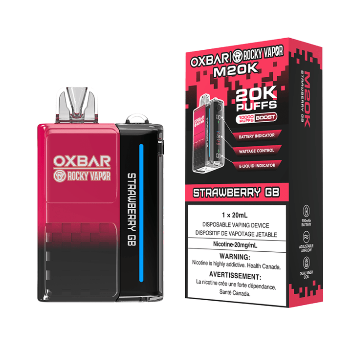 OXBAR M20K Disposable Vape - Strawberry GB 20mg / 20000 Puffs Winkler Vape SuperStore and Bong Shop Manitoba Canada