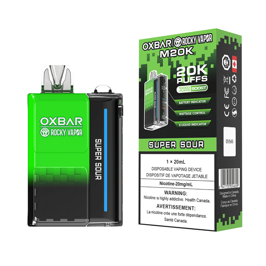 OXBAR M20K Disposable Vape - Super Sour 20mg / 20000 Puffs Winkler Vape SuperStore and Bong Shop Manitoba Canada