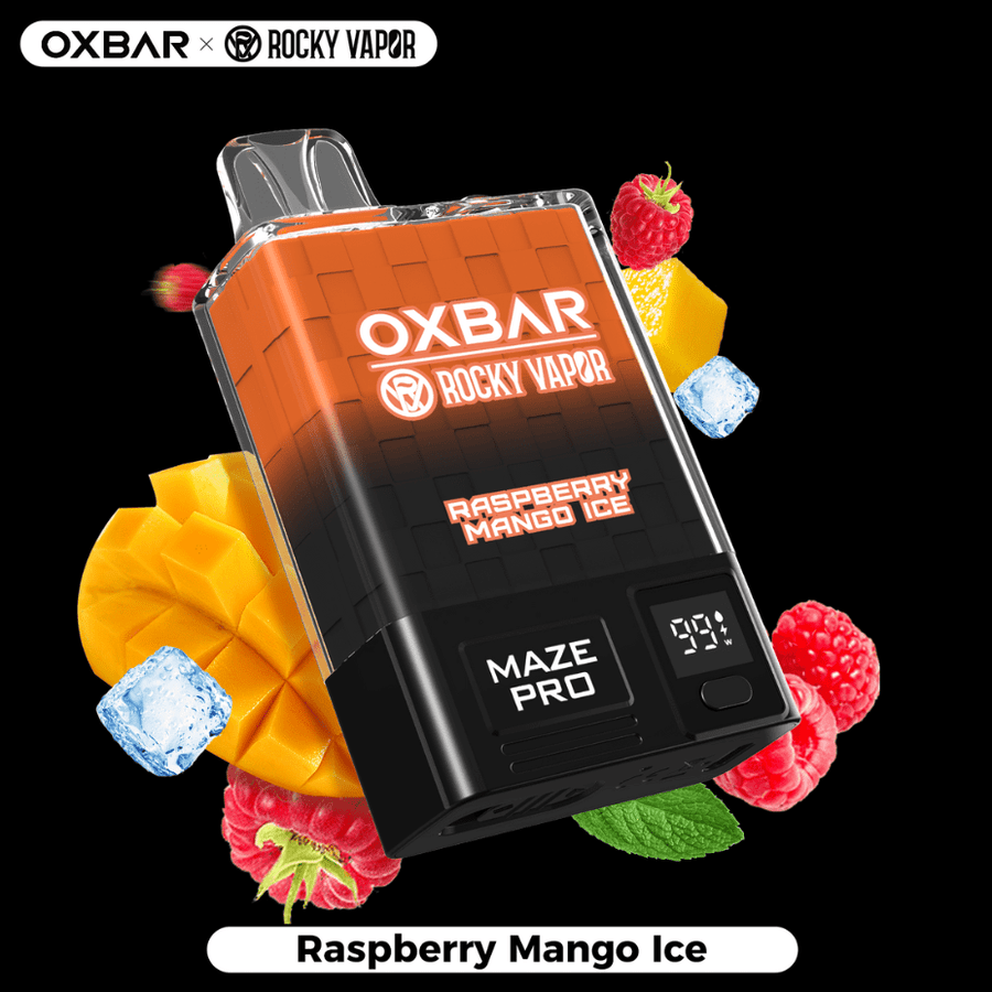 OXBAR Maze PRO 10,000 Disposable Vape-Raspberry Mango Ice 20mg / 10000Puffs Winkler Vape SuperStore and Bong Shop Manitoba Canada