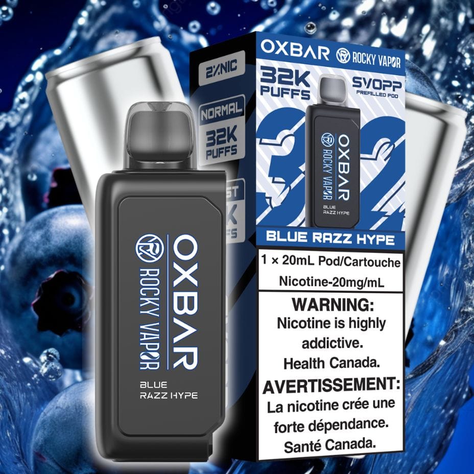 Oxbar SVOPP 32k Pod-Blue Razz Hype 32000 Winkler Vape SuperStore and Bong Shop Manitoba Canada