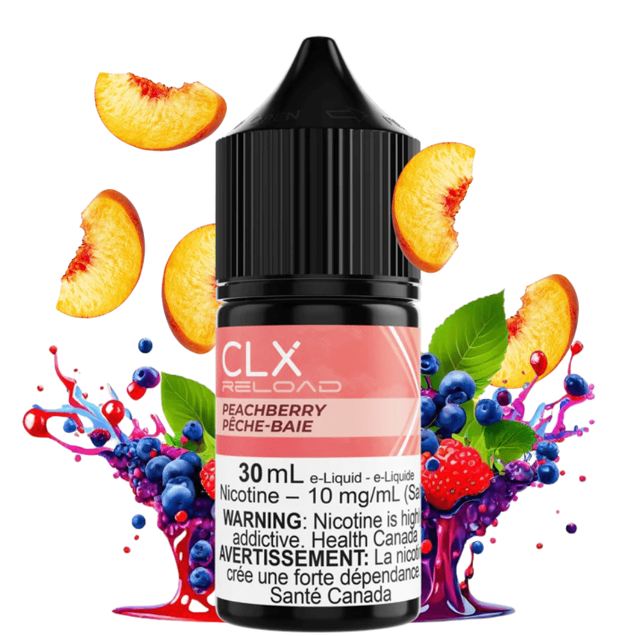 Peach Berry Salt by CLX Reload E-Liquid 30ml / 10mg Winkler Vape SuperStore and Bong Shop Manitoba Canada