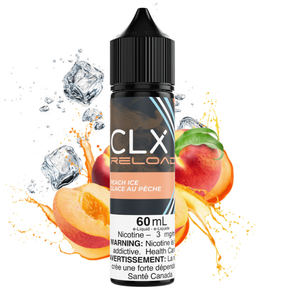 Peach Ice by CLX Reload E-liquid 3mg Winkler Vape SuperStore and Bong Shop Manitoba Canada