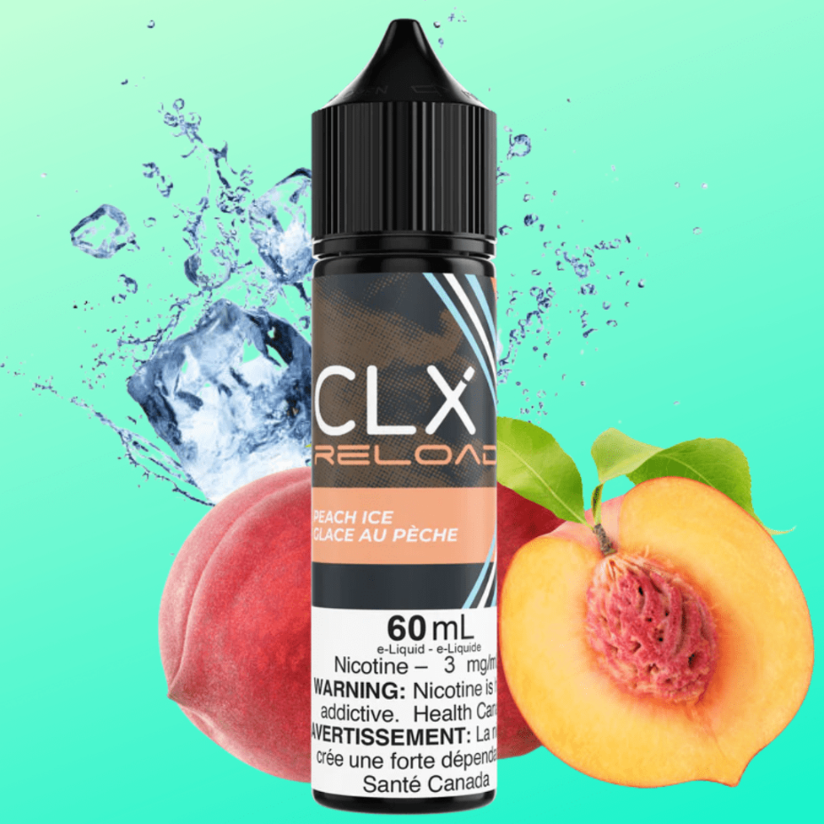 Peach Ice by CLX Reload E-liquid Winkler Vape SuperStore and Bong Shop Manitoba Canada