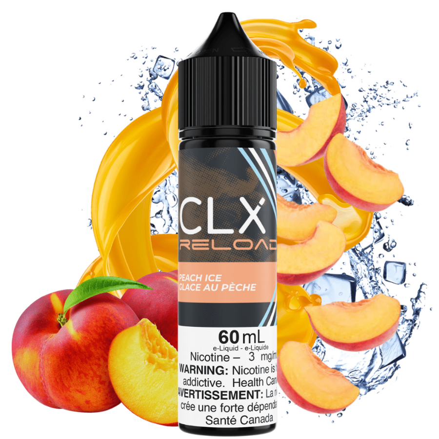 Peach Ice by CLX Reload E-liquid Winkler Vape SuperStore and Bong Shop Manitoba Canada