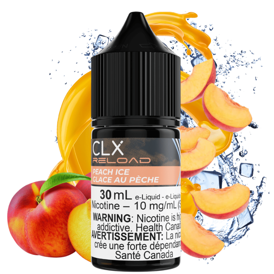 Peach Ice Salt by CLX Reload E-Liquid Winkler Vape SuperStore and Bong Shop Manitoba Canada