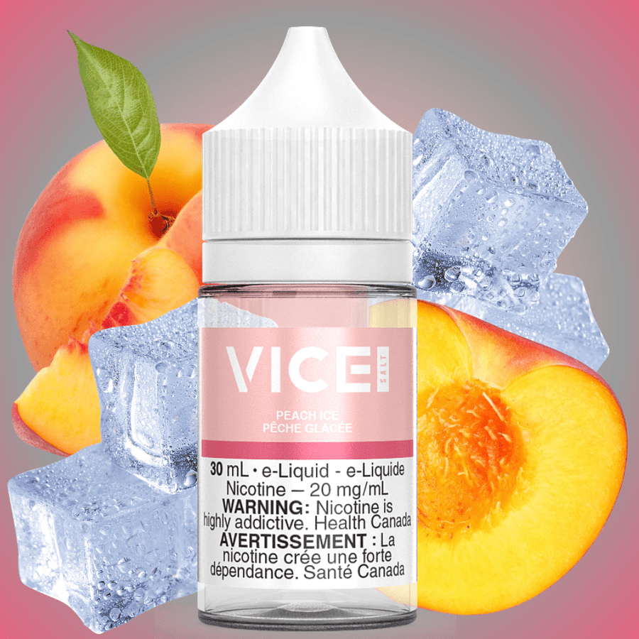 Peach Ice Salt by Vice E-liquid 30ml / 12mg Winkler Vape SuperStore and Bong Shop Manitoba Canada