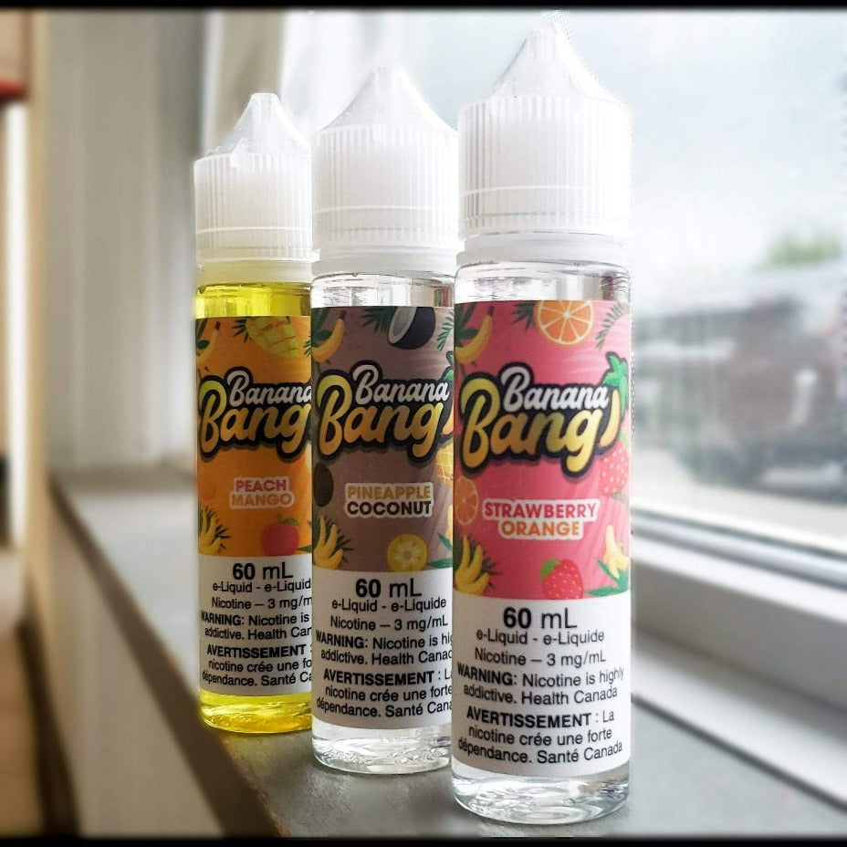 Peach Mango by Banana Bang Winkler Vape SuperStore and Bong Shop Manitoba Canada