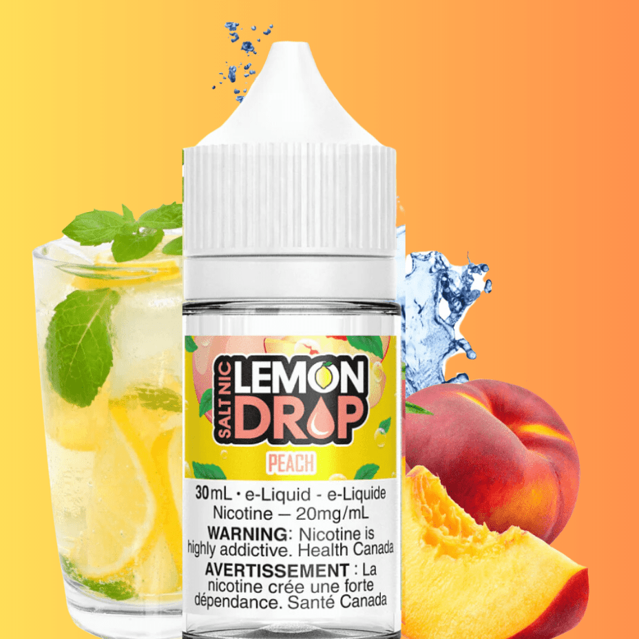 Peach Salt by Lemon Drop Ice E-Liquid Winkler Vape SuperStore and Bong Shop Manitoba Canada