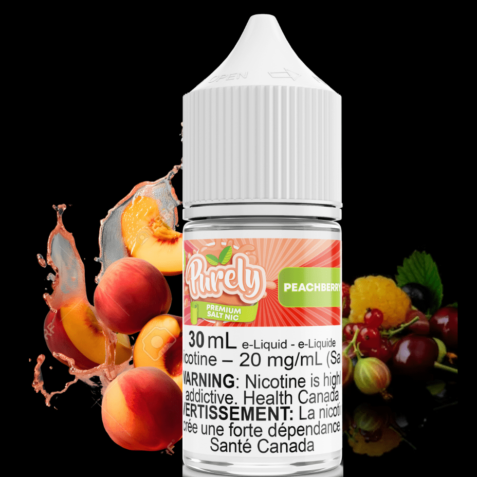 Peachberry Ice Salt Nic by Purely E-Liquid 30ml / 12mg Winkler Vape SuperStore and Bong Shop Manitoba Canada