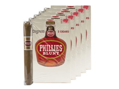 Phillies Blunt Cigars-Cognac 5/pkg 5/box Winkler Vape SuperStore and Bong Shop Manitoba Canada