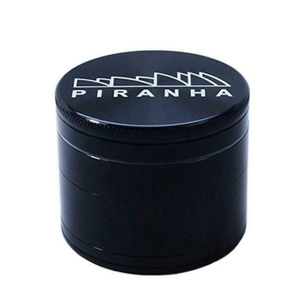 Piranha 2.5" 4-Piece Grinder Black Winkler Vape SuperStore and Bong Shop Manitoba Canada