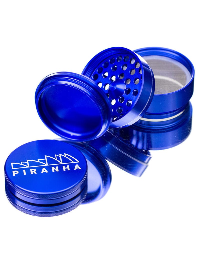 Piranha 2.5" 4-Piece Grinder Blue Winkler Vape SuperStore and Bong Shop Manitoba Canada