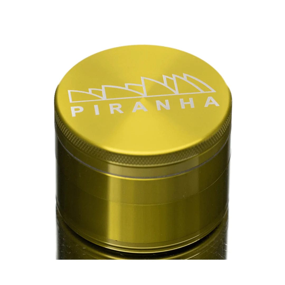 Piranha 2.5" 4-Piece Grinder Gold Winkler Vape SuperStore and Bong Shop Manitoba Canada