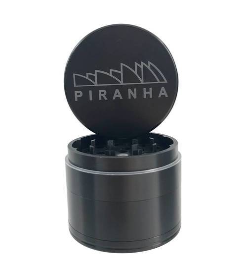 Piranha 2.5" 4-Piece Grinder Gunmetal Winkler Vape SuperStore and Bong Shop Manitoba Canada