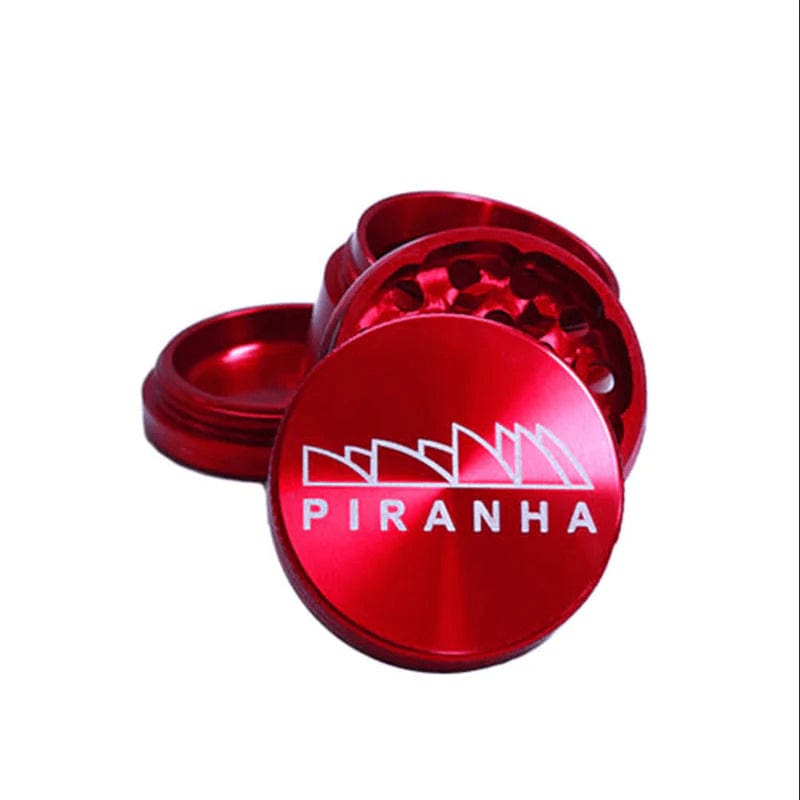 Piranha 2.5" 4-Piece Grinder Red Winkler Vape SuperStore and Bong Shop Manitoba Canada