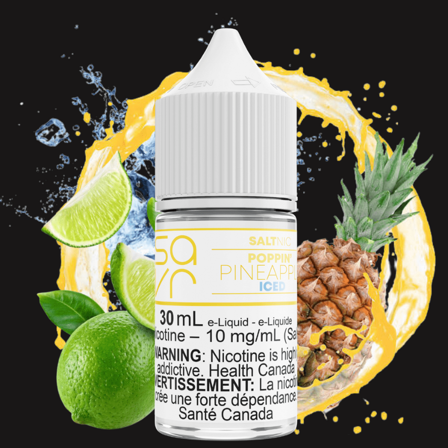 Poppin' Pineapple Iced Salt by Savr E-liquid 10mg Winkler Vape SuperStore and Bong Shop Manitoba Canada