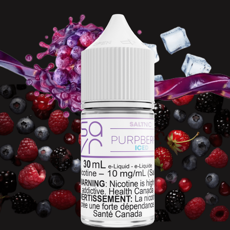 Purpberry Iced Salt by Savr E-liquid 10mg Winkler Vape SuperStore and Bong Shop Manitoba Canada