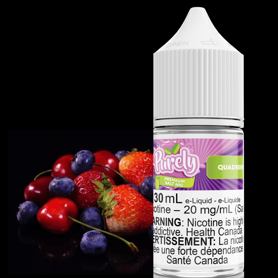 Quadberry Salt Nic by Purely E-Liquid 30ml / 12mg Winkler Vape SuperStore and Bong Shop Manitoba Canada