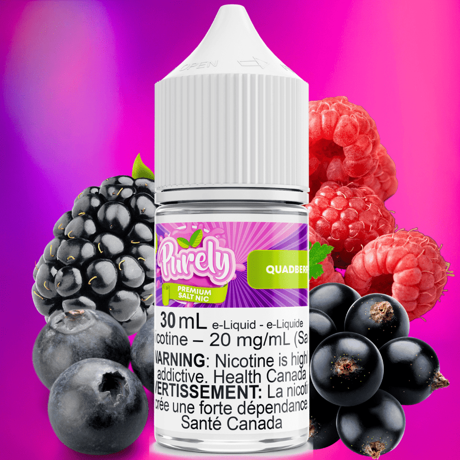 Quadberry Salt Nic by Purely E-Liquid Winkler Vape SuperStore and Bong Shop Manitoba Canada