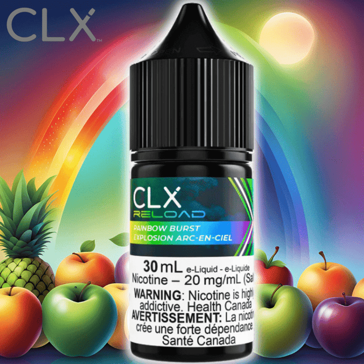 Rainbow Burst Salt by CLX Reload E-Liquid Winkler Vape SuperStore and Bong Shop Manitoba Canada