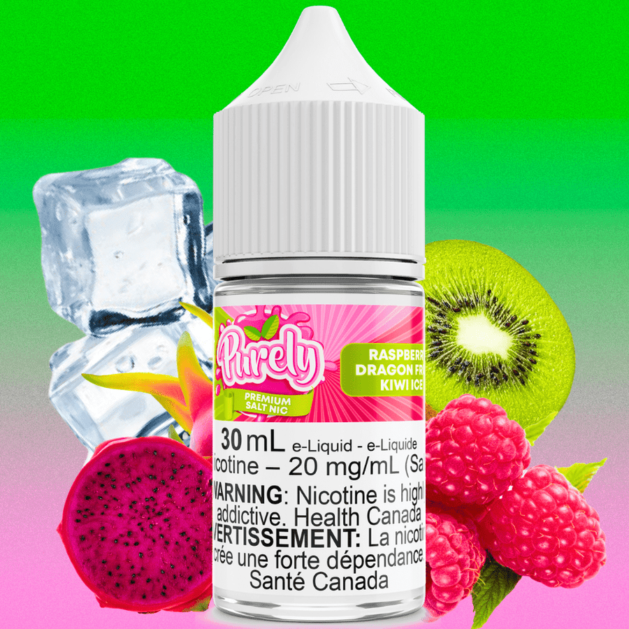 Raspberry Dragon Fruit Kiwi Ice Salt Nic by Purely E-Liquid Winkler Vape SuperStore and Bong Shop Manitoba Canada