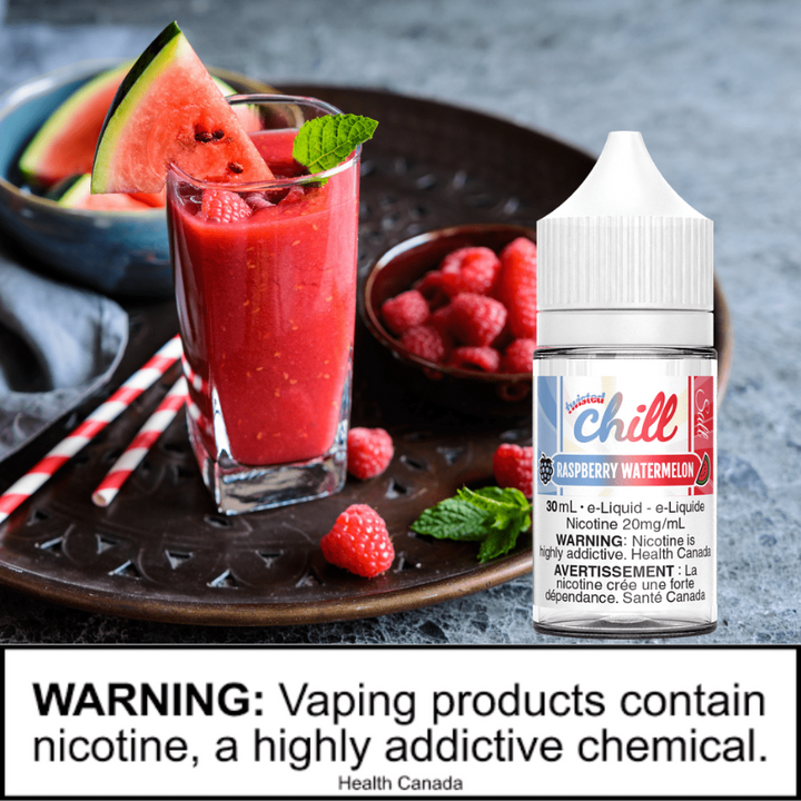 Raspberry Watermelon Salt by Chill Twisted E-liquid Winkler Vape SuperStore and Bong Shop Manitoba Canada