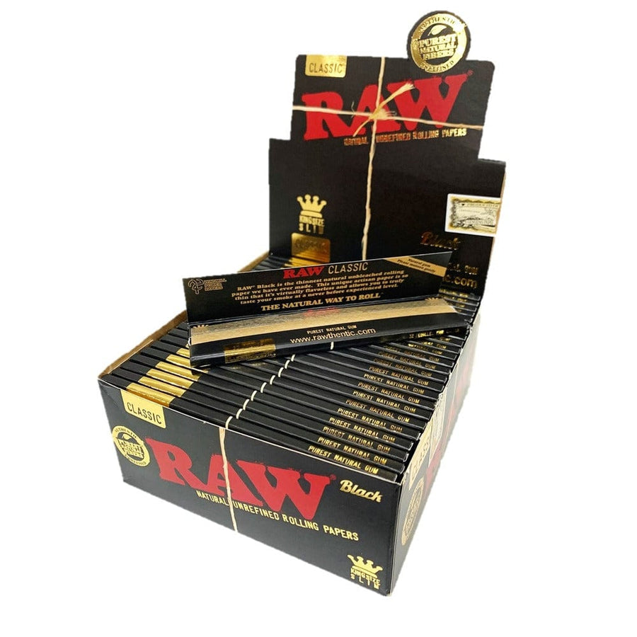 Raw Black King Size Slim Rolling Papers Winkler Vape SuperStore and Bong Shop Manitoba Canada