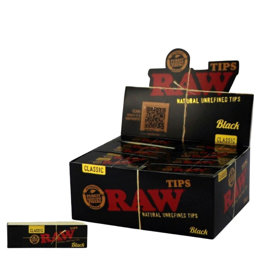 RAW Black Rolling Tips Winkler Vape SuperStore and Bong Shop Manitoba Canada