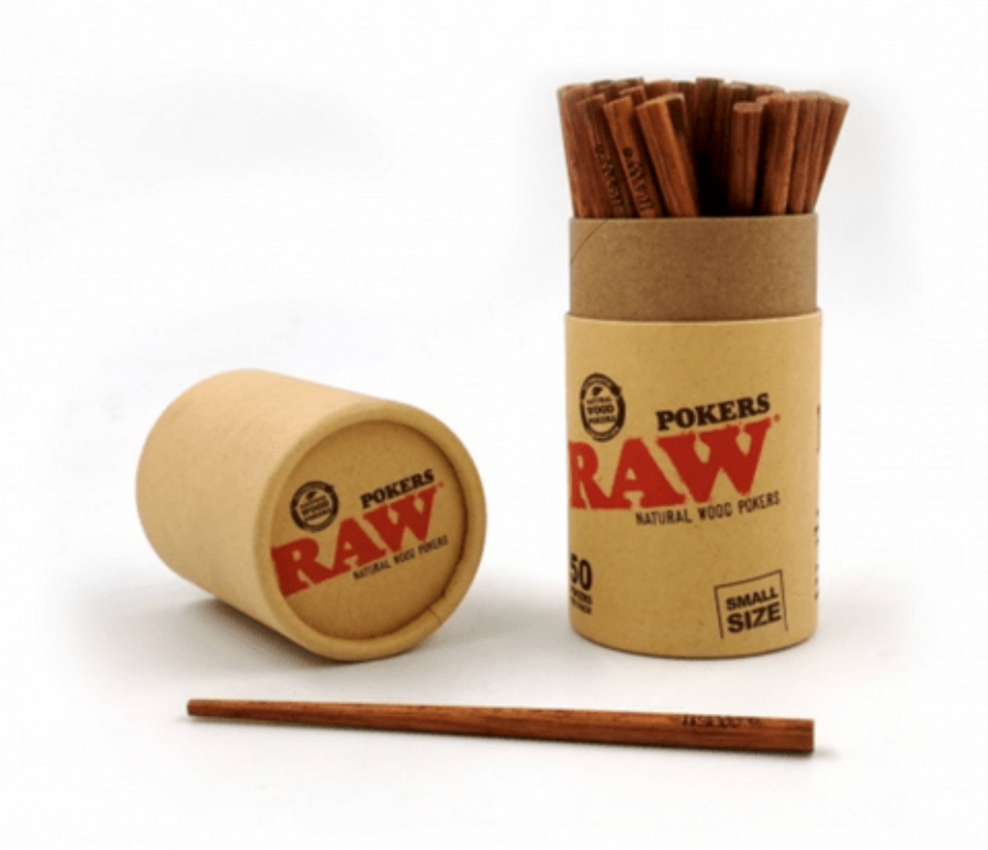 RAW Natural Wood Poker 113mm Long Winkler Vape SuperStore and Bong Shop Manitoba Canada