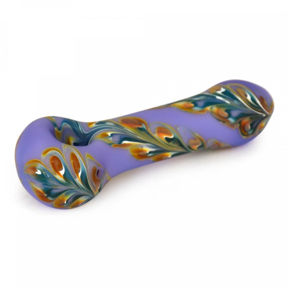 Red Eye Glass 1/2 Paisley Hand Pipe 4.5" 4.5" / Purple/Yellow Winkler Vape SuperStore and Bong Shop Manitoba Canada