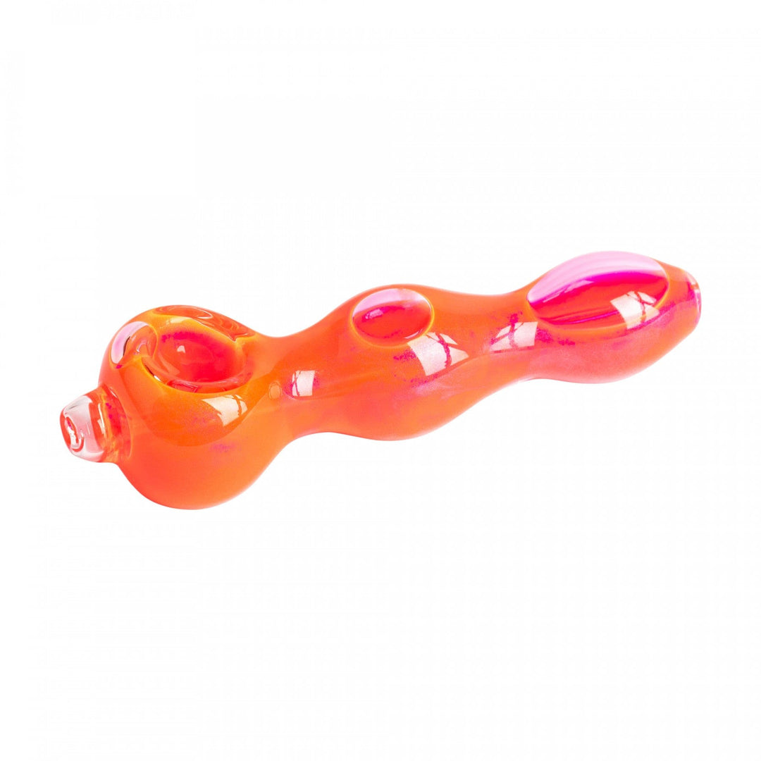 Red Eye Glass 5" Glow Smooth Hand Pipe Pink Glow Winkler Vape SuperStore and Bong Shop Manitoba Canada