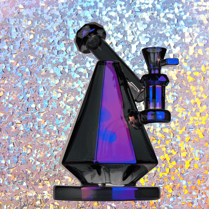 Red Eye Tek Metallic Terminator Finish Pegasus Pyramid Bong 8" 8" / Blue Winkler Vape SuperStore and Bong Shop Manitoba Canada