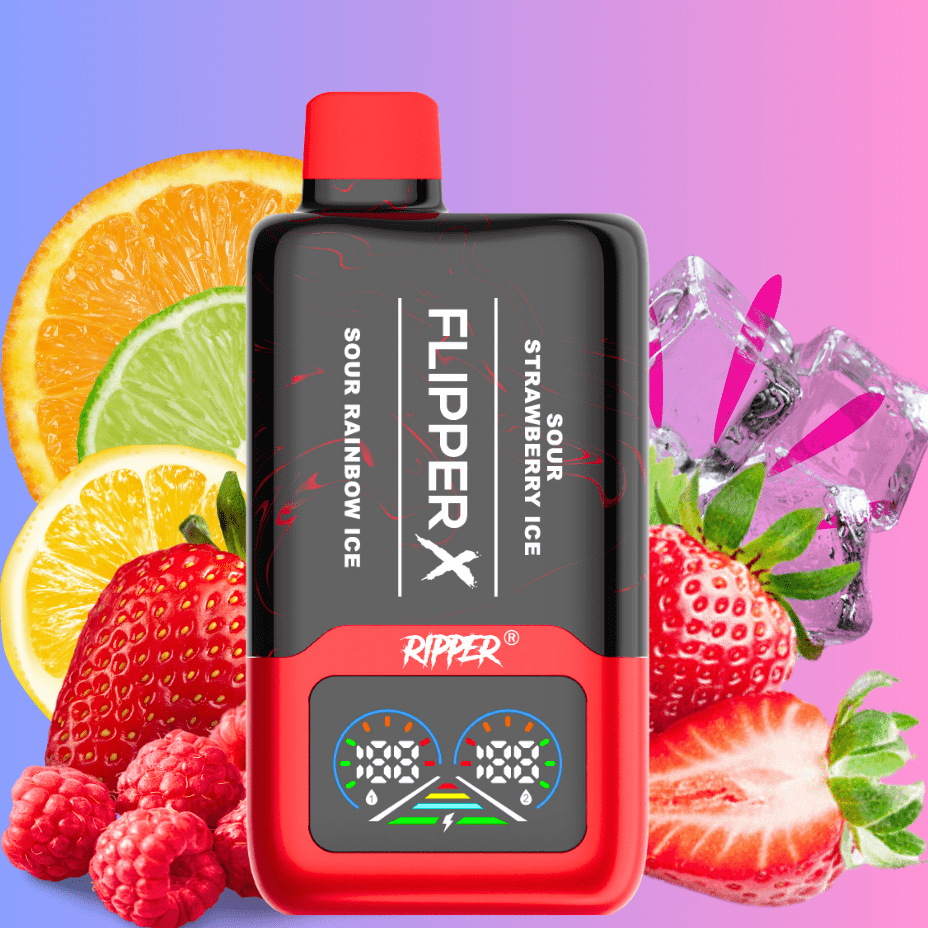 Ripper Flipper X 26K Disposable Vape-Sour Rainbow Ice & Sour Strawberry Ice Winkler Vape SuperStore and Bong Shop Manitoba Canada