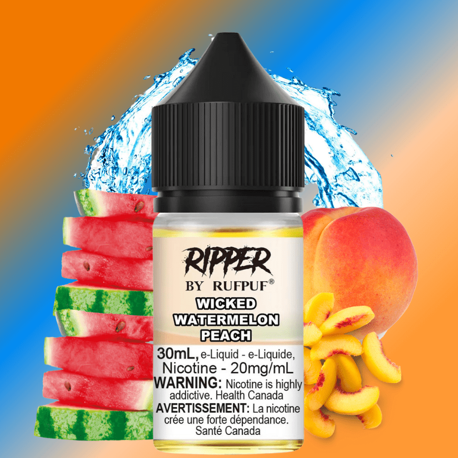 Ripper Rufpuf Salt-Wicked Watermelon Peach 30ml / 10mg Winkler Vape SuperStore and Bong Shop Manitoba Canada