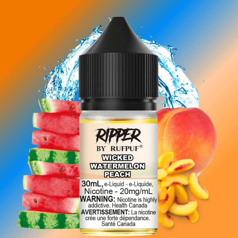 Ripper Rufpuf Salt-Wicked Watermelon Peach 30ml / 10mg Winkler Vape SuperStore and Bong Shop Manitoba Canada