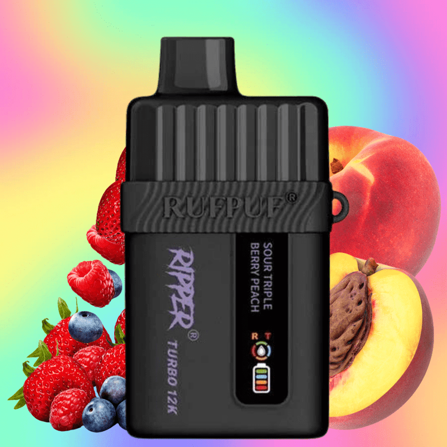 Ripper Turbo 12K Disposable Vape-Sour Triple Berry Peach 12000 Puffs / 20mg Winkler Vape SuperStore and Bong Shop Manitoba Canada