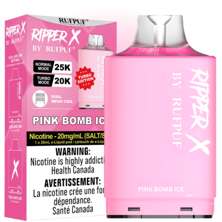 RufPuf Ripper X 25K - Pink Bomb Ice Winkler Vape SuperStore and Bong Shop Manitoba Canada