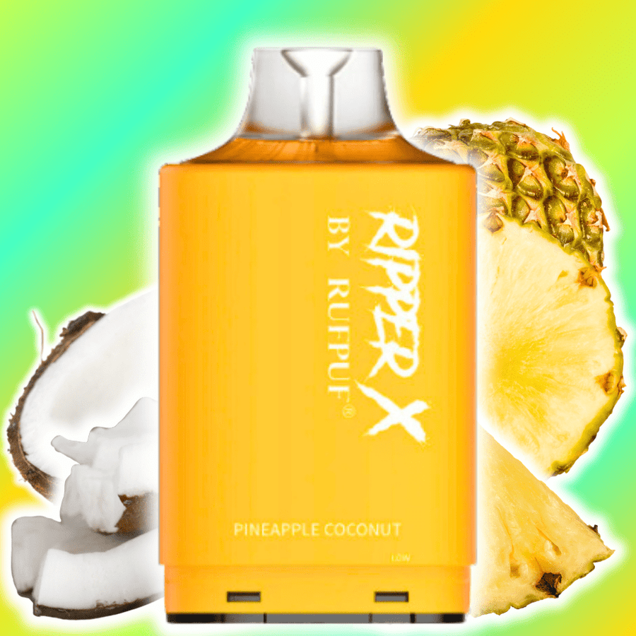 RufPuf Ripper X 35K - Pineapple Coconut 20mg / 35000 Puffs Winkler Vape SuperStore and Bong Shop Manitoba Canada