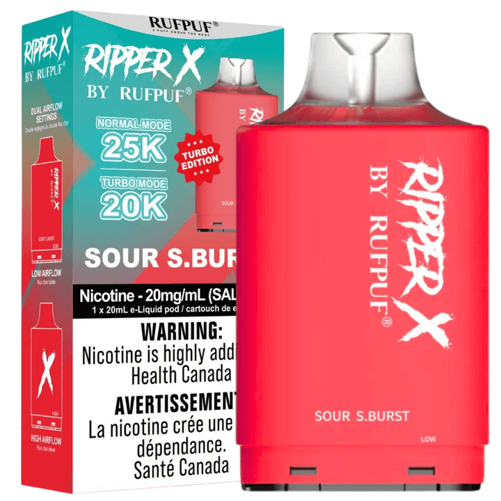 RufPuf Ripper X 35K - Sour S. Burst Winkler Vape SuperStore and Bong Shop Manitoba Canada