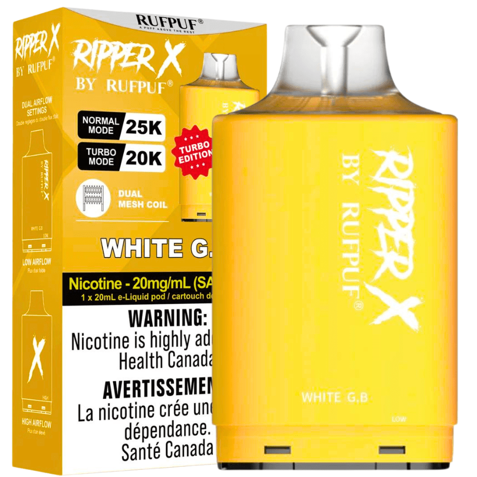 RufPuf Ripper X 35K - White G.B. Winkler Vape SuperStore and Bong Shop Manitoba Canada