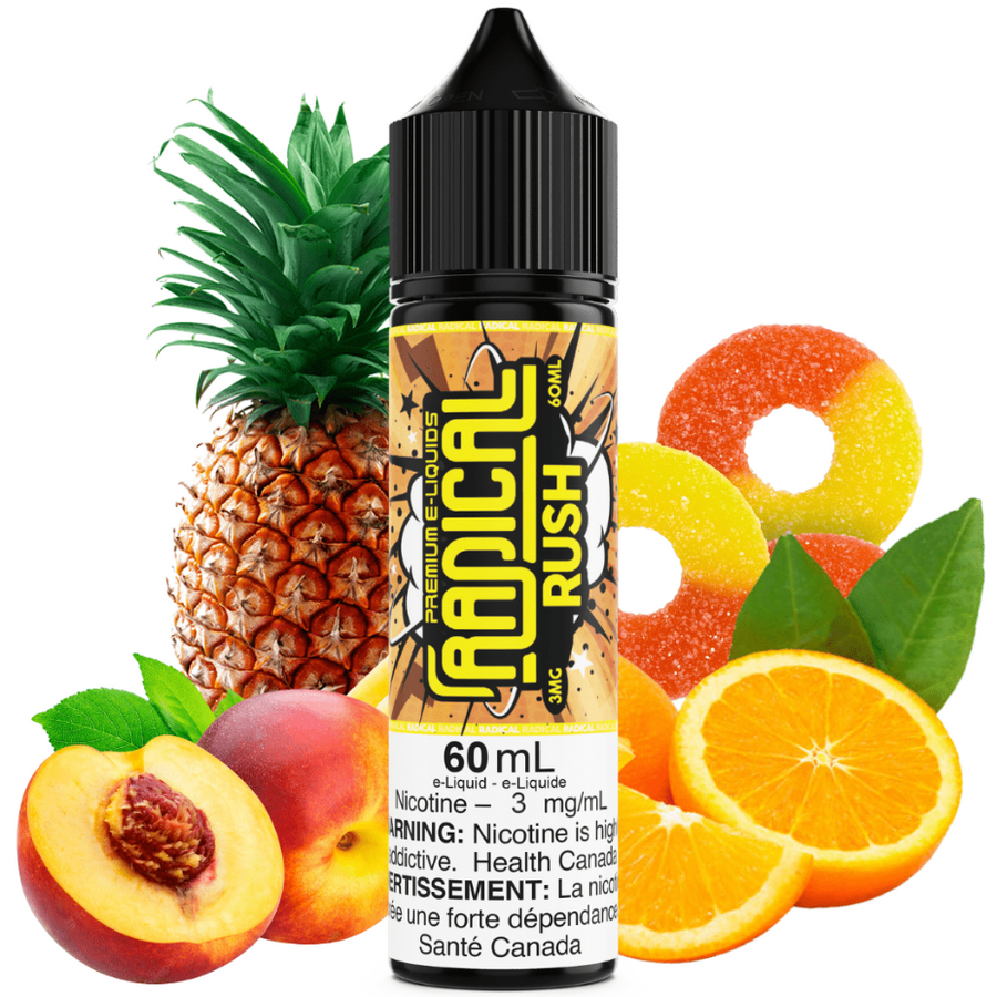 Rush By Radical E-Liquid 60ml / 3mg Winkler Vape SuperStore and Bong Shop Manitoba Canada